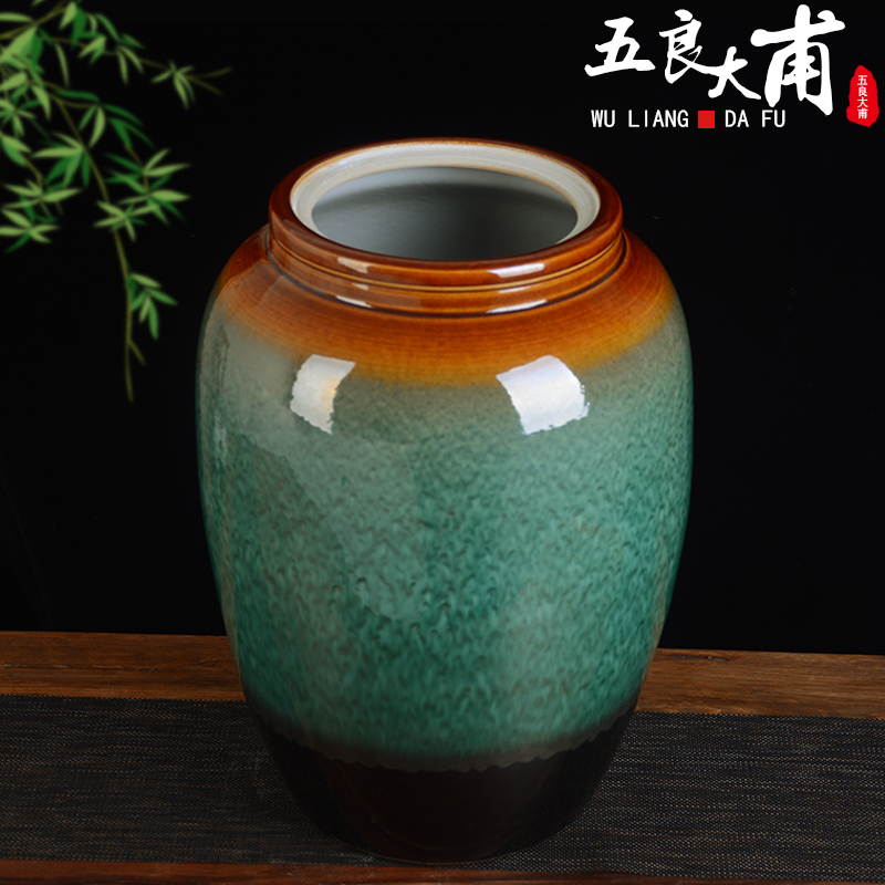 Jingdezhen ceramic barrel 50 pounds to ricer box household rice storage box with cover seal insect - resistant moistureproof ceramic storage tank