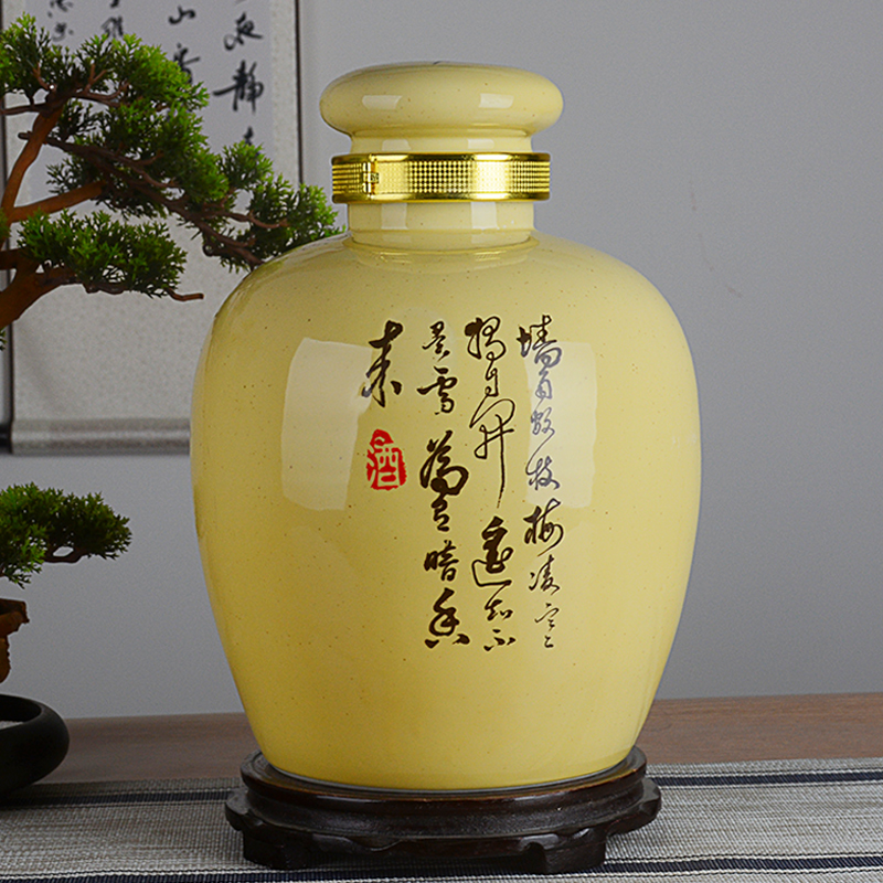 Jingdezhen ceramic wine jars home 5 jins of 10 jins 30 to restore ancient ways it with leading hoard sealed bottles