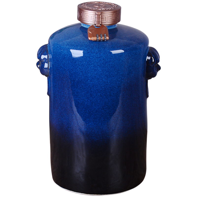 Private custom ceramic bottle laser engraving jar home 1 catty 3 kg 5 jins of 10 containers SanJiu jugs