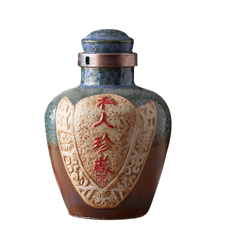 Hoard jars sealed jar jar of wine jar sealing jars 10 jins to jingdezhen ceramic terms bottle