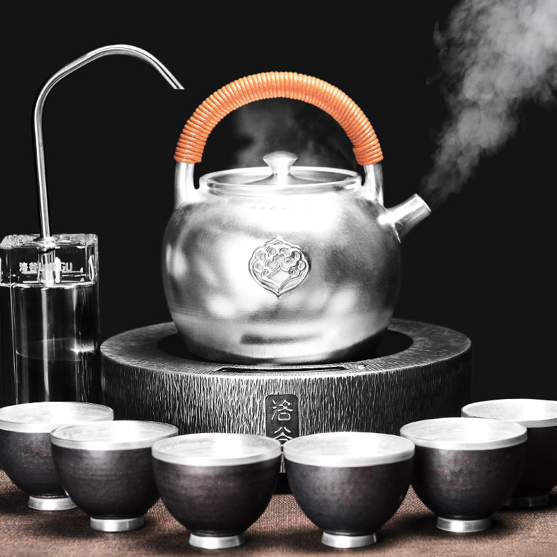 It still they've tasted silver gilding boiled tea kettle teapot black tea silver tea set electric tin TaoLu "bringing water