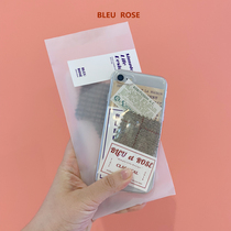 BLEU et ROSE( good everyday things)iPhone Transparent Phone case DIY set