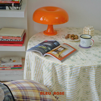 BLEU et ROSE (goose yellow lilac) original niche fresh pastoral table cloth picnic mat French napkin