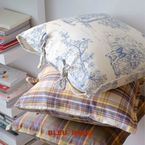 BLEU et ROSE (Ostuni) original French pillow case retro printed cushion sofa art