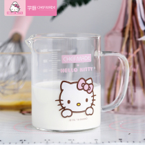 HELLOKITTY genuine authorized cute hand handle thickened glass size scale household baking tool