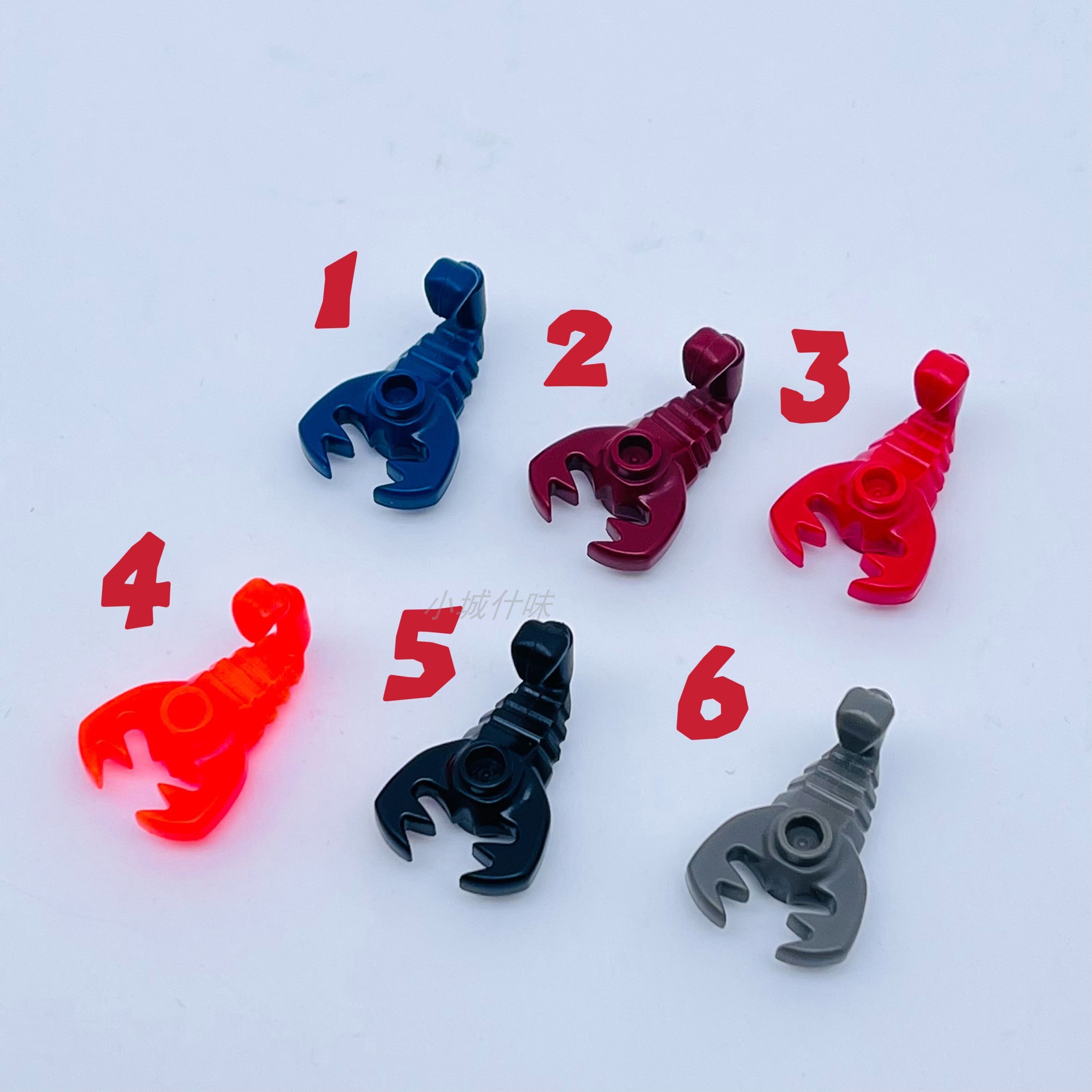 lego乐高蝎子配件黑色红色灰色透明正版现货