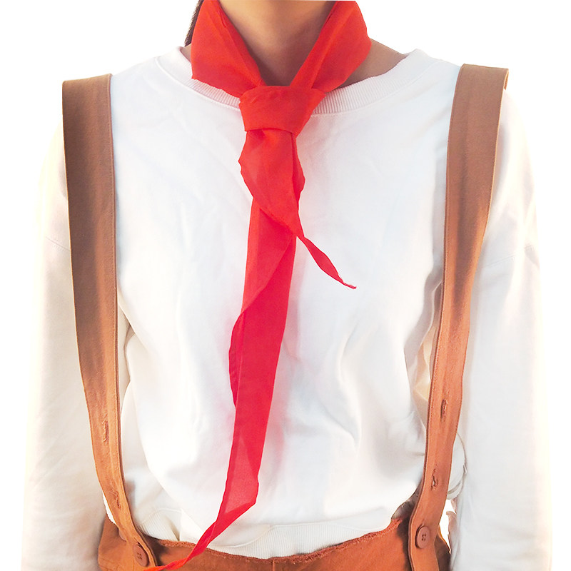 2米红领巾小学生纯棉包邮红领巾拉链款一年级高档免打结纯棉标准通用