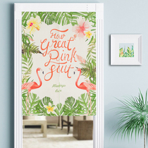 ins fire and bird door curtain curtains feng shui half-curtain partition bedroom decoration hanging curtain Xuanguan curtain childrens book room curtain