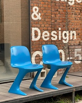 One Z chair Z chair red chair Z chair red chair Z chair stylish personality design fashion glass steel casual chair lazy chair seat seat