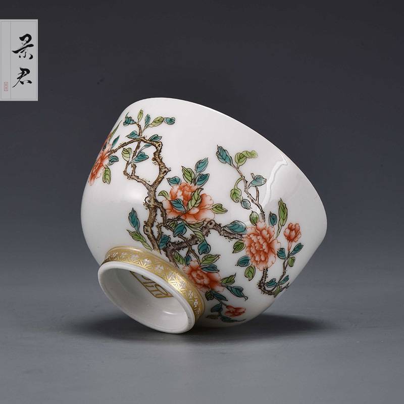 JingJun jingdezhen ceramics masters cup single cup cup teacups hand - made ceramic sample tea cup kung fu tea cups