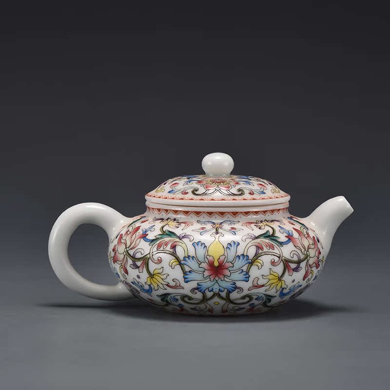 JingJun jingdezhen hand - made ceramic teapot kung fu tea set porcelain teapot single pot of tea set to filter the teapot