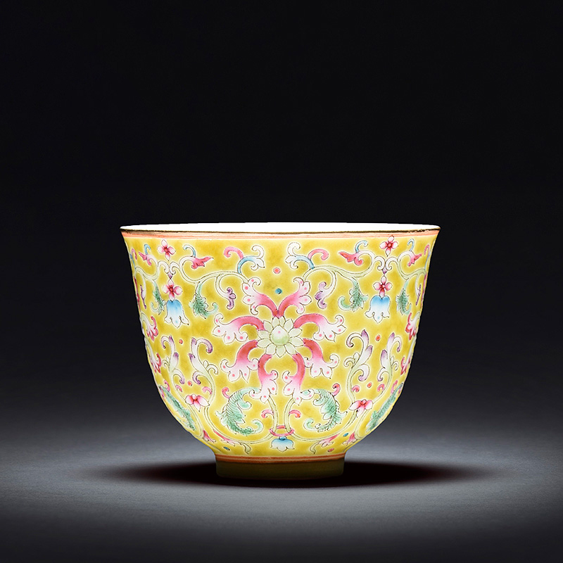 Hand colored enamel JingJun jingdezhen ceramics all Hand sample tea cup kung fu master tea cups