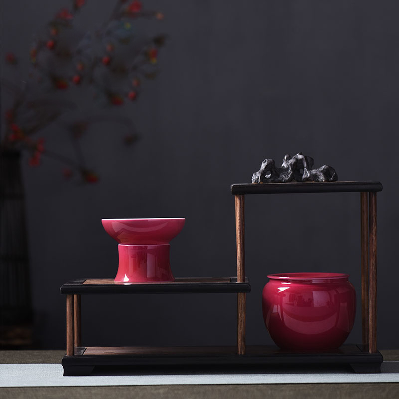 Rouge beauty JingJun jingdezhen ceramics glaze all hand) tea table accessories