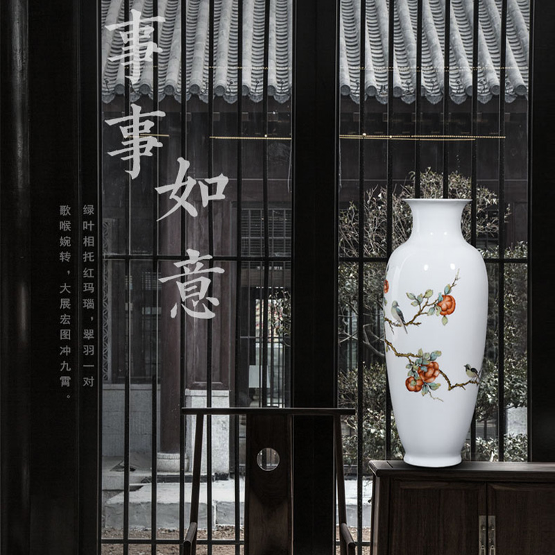 Jingdezhen hand - made of new Chinese style dry blue and white porcelain vases, flower arranging furnishing articles, the sitting room porch decoration