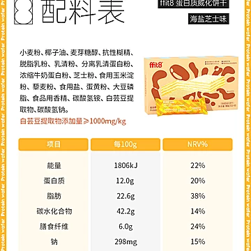 ffit8蛋白质威化饼干36支[8元优惠券]-寻折猪