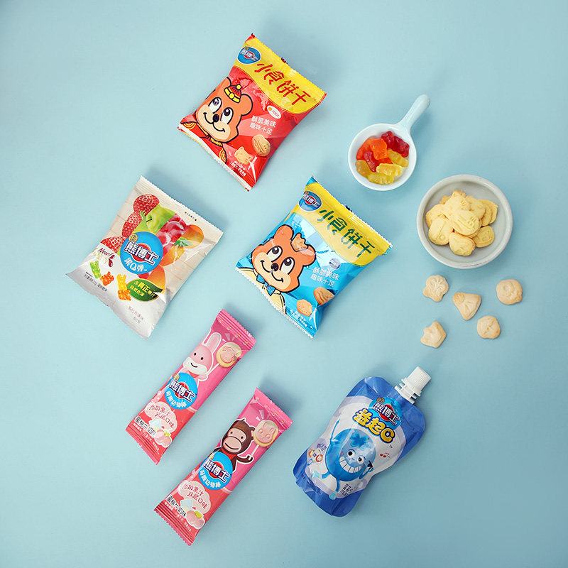 徐福记熊博士混合口味小食桶装402g儿童零食饼干食品糖果果冻