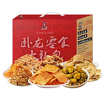 年货必备!卧龙休闲食品膨化零食大礼包1939g[5元优惠券]-寻折猪