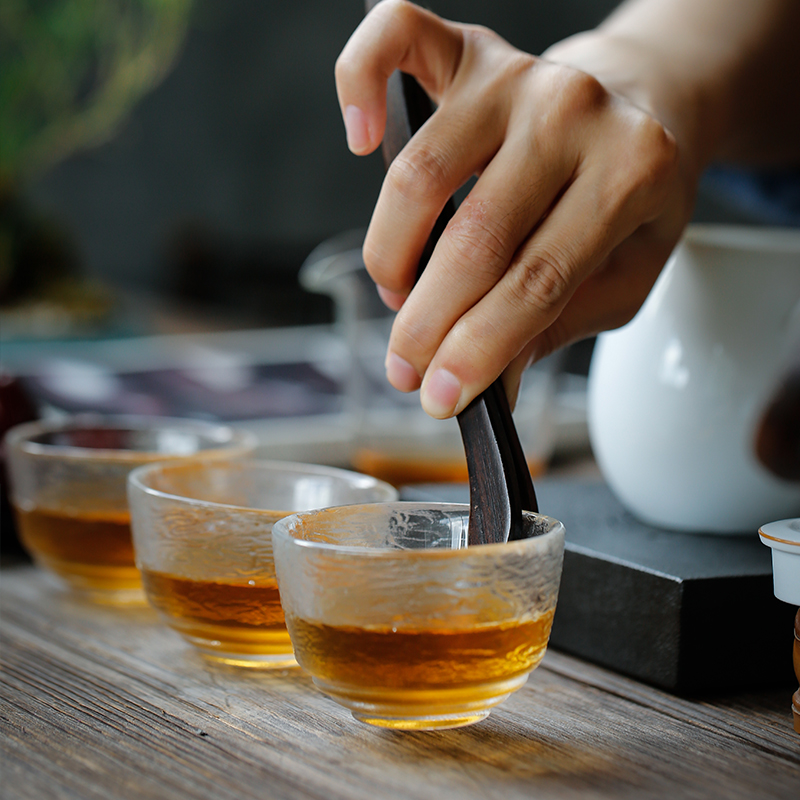 Su ceramic tea set with parts bluish white porcelain tea six gentleman 's enlightenment ebony ChaZhen shovel ChaGa tea spoon