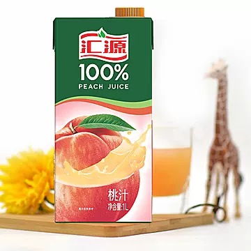 汇源桃汁青春版果蔬汁1000ml*10盒[10元优惠券]-寻折猪