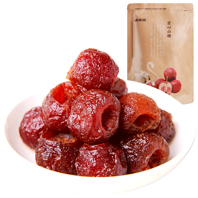 【天猫超市】嘀嗒猫空心山楂蜜饯果干休闲零食山楂制品275g/袋_5折
