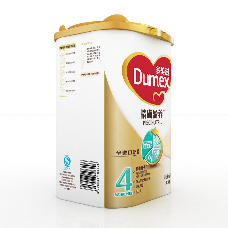 【天猫超市】dumex多美滋精确盈养幼儿配方奶粉4段3岁以上900g/罐