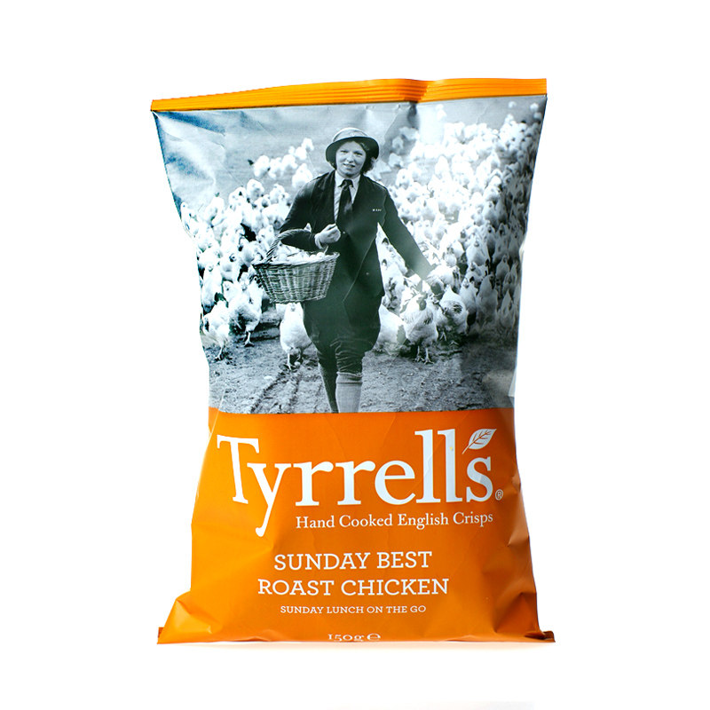【天猫超市】英国进口薯片 泰瑞tyrrells烧烤鸡汁风味薯片150克