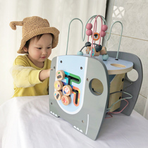 Baby beaded early education wear beads infants and young children finger fine motor training concentration around beads educational toys