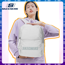 Skage backpack moon gray mens skechers official flagship female schoolbag light and large capacity Sports Backpack
