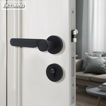 Modern simple American silent door lock gray magnetic suction split indoor wooden door lock bedroom household general type