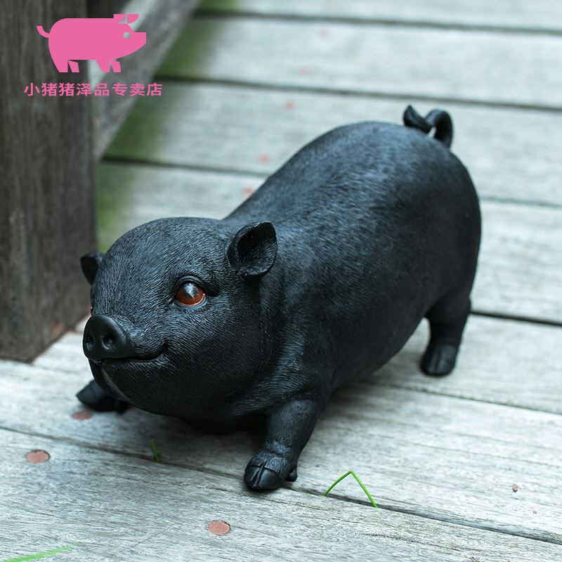 A pig plutus the accumulate A great evil spirit furnishing articles 12 porcelain piggy pig, black black pig ceramic 12 zodiac"