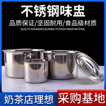 Stainless Steel Seasoning Jar With Lid Salt Pot Taste Flush Kitchen Seasoned Case Cylinder Seasoned Bottle round Egg Basin Stew