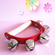 Orff musical instrument childrens percussion instrument teaching aids hand rattle 5 Bell leather rattle hand Bell Bell