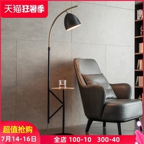 Nordic network Red room floor lamp ins wind light luxury usb wireless charging Bedroom shelf Bedside lamp floor lamp