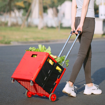 Portable folding car cart small cart home cart trolley trolley climbing stair cart trailer buying vegetable basket