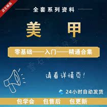 Nail Art Video Tutorial Zero-Basic Introductory Self-study Pattern Painting Japanese-style Professional Novice Online Course Teaching Course