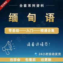 Burmese video tutorial teaching training course online self-study training zero foundation from entry to mastery tutorial