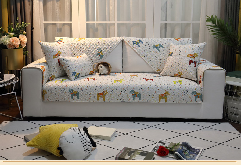布艺全棉沙发垫坐特价清仓沙发巾防滑四季通用现代简约套北欧