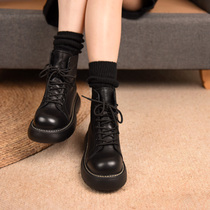 Artmu Amu 2021 autumn and winter New English style thick bottom eight hole Martin boots womens short boots plus velvet single boots leather