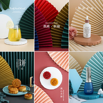 2021 New Year photo props ins food fan photography board Chinese style cosmetics ornaments swing background cloth