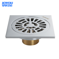 JOYOU Zhongyu bathroom all copper floor drain shower room deodorant floor drain JY34124(self-closing)