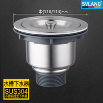 Promotion kitchen sink water sink sink sink vegetable wash basin 304 stainless steel filter basket drop water 110 114