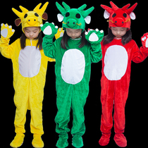 New Years Day Childrens Animal Costumes Little Dragon People Costumes Primary School Students Costumes Cartoon New Little Dragon People Costumes