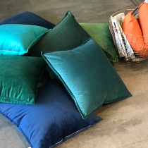 Nordic solid color Swan velvet pillow Morandi Joker bedside Pillow sofa backrest ins cushion waist pillow case