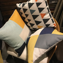 Nordic modern minimalist geometric pillow fabric cotton linen pillow home decoration cushion sofa seat pillow waist pillow