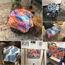 Heavy cotton linen cloth scarf small table bedside table cover tablecloth sofa stool cushion hanging cloth dustproof Joker tablecloth