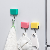 Magnet Hooks refrigerator door Magnetic Hook Kitchen Wall-mounted Suction Iron Stone Fridge Stick-free Punched Magnetic Hook