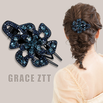 Clip plate hair headdress female Korean back of the head large hair ornaments Hair clip elegant head flower clip Hair clip top clip