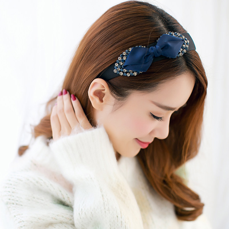 发箍发饰水钻蝴蝶结发夹发卡刘海夹卡子夹子宽边洗脸头箍韩国头饰