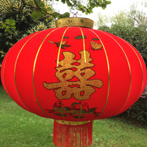 Big Red lantern Flocking cloth Happy Mandarin Duck Lantern Wedding lantern 100#big red happy word lantern