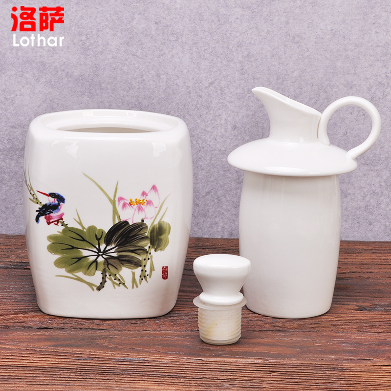 Jingdezhen ceramic 1 catty temperature wine pot hot hip winter warm hot hot pot of yellow rice wine liquor wine wine wine bottles